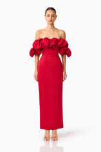 Load image into Gallery viewer, Lucetta Off Shoulder Gown in Red