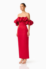 Load image into Gallery viewer, Lucetta Off Shoulder Gown in Red