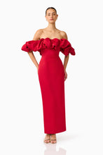 Load image into Gallery viewer, Lucetta Off Shoulder Gown in Red