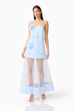Load image into Gallery viewer, Reina Applique Gown in Sky Blue