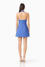 Load image into Gallery viewer, Talitha Halter Mini Dress in Cornflower Blue
