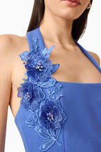Load image into Gallery viewer, Talitha Halter Mini Dress in Cornflower Blue
