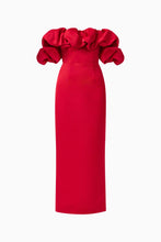 Load image into Gallery viewer, Lucetta Off Shoulder Gown in Red
