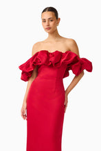 Load image into Gallery viewer, Lucetta Off Shoulder Gown in Red
