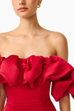 Load image into Gallery viewer, Lucetta Off Shoulder Gown in Red
