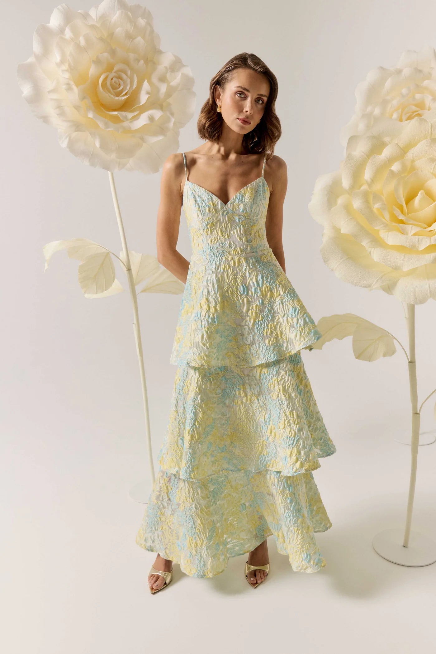 sachin and babi light blue dress Elliatt Evalina Floral Halter Mini Dress main image 1