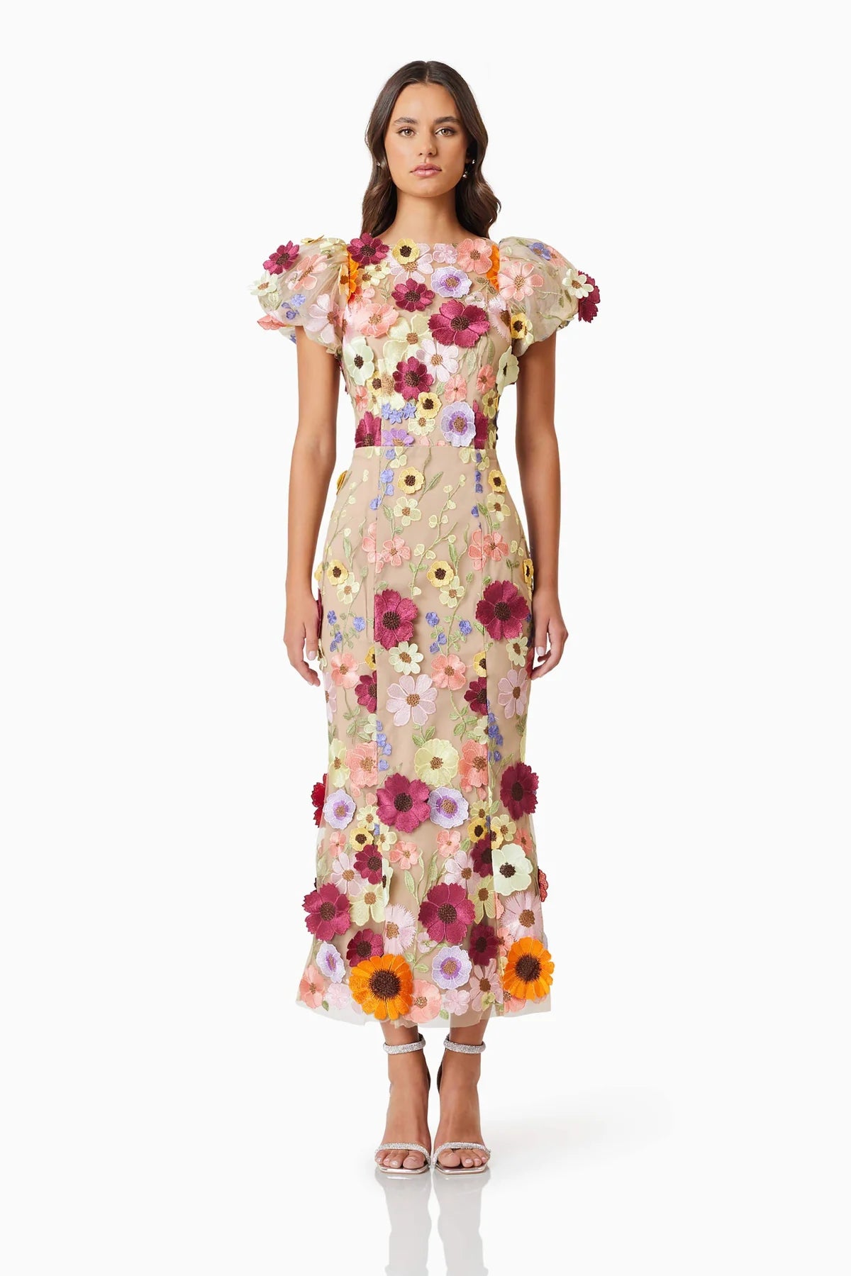 Astraea 3D Lace Maxi Dress