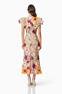 Astraea 3D Lace Maxi Dress