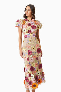 Astraea 3D Lace Maxi Dress