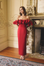 Load image into Gallery viewer, Lucetta Off Shoulder Gown in Red
