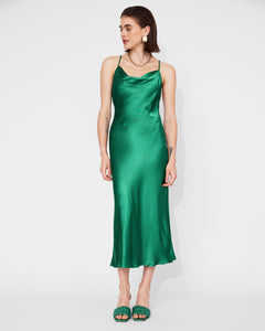 Linna Emerald Midi Dress