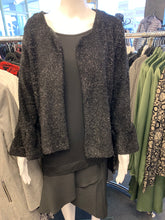 Load image into Gallery viewer, LS Black Sparkle Evening Cardi
