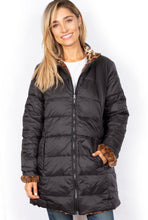 Load image into Gallery viewer, Animal Print Reversible Down Jacket

